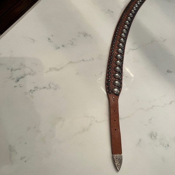 Vintage Norma Walters Studded Leather Belt Made in Italy main image 4